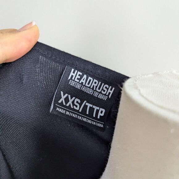 Headrush Femme Black Cropped Sweater – XXS – Long Sleeve Drawstring Pullover - Picture 4 of 7